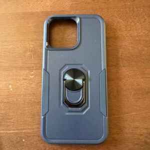 ZOEII Navy Blue Dual Layer Ring Holder & Kickstand iPhone 15 Pro Max NEW